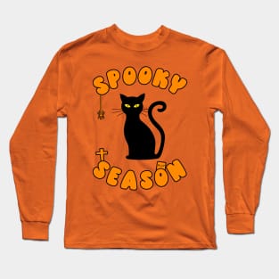 Spooky Season Black Cat Long Sleeve T-Shirt